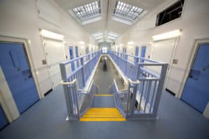 Prison cells inside a modular prison facility