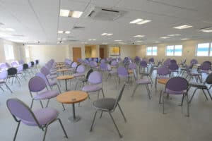 Young offenders cafeteria inside of a modular prison facilities 