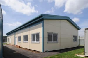 Outside view of a modular prison facility for young offenders 