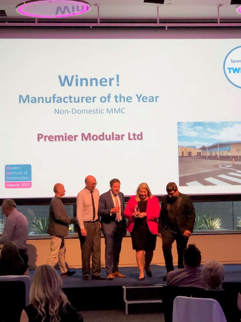 Premier Modular collecting manufacturer of the year award